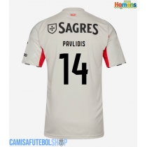 Camisa de time de futebol Benfica Vangelis Pavlidis #14 Replicas 2º Equipamento 2025-26 Manga Curta